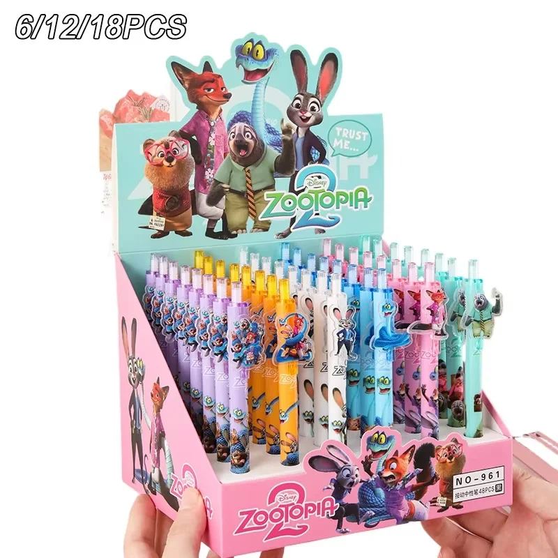 

6/12/18 шт. Disney Zootopia Nick Jude Gary черная гелевая ручка 0,5 мм студенческая гелевая ручка для письма аниме фигурка канцелярские принадлежности подарки