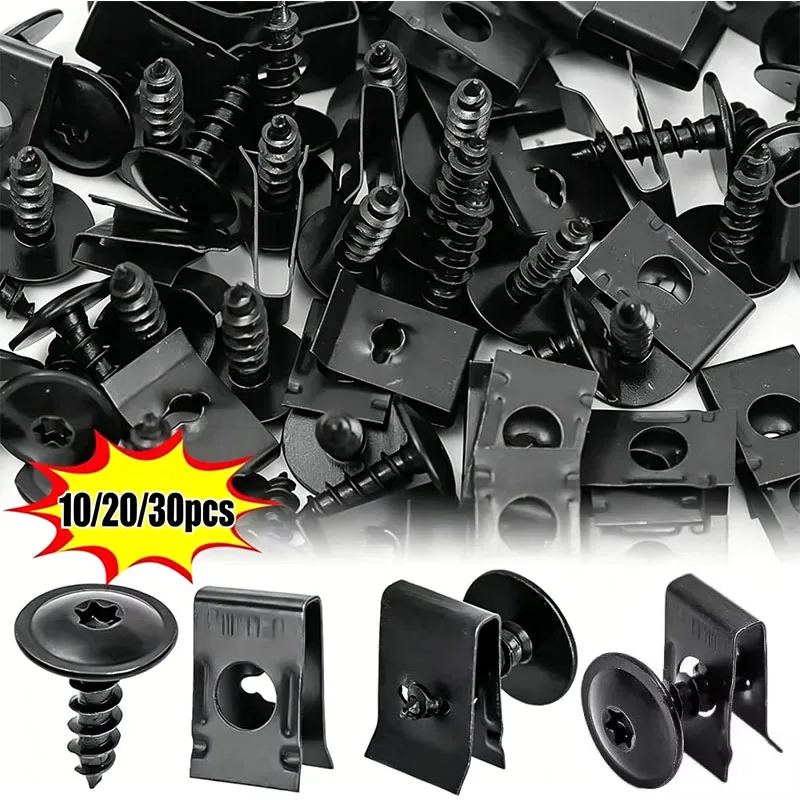 10/20/30pcs Wall Panel Fixed Screws Self Tapping Car Engine Clamps Torx Bolt Bumper Arch Mud Flaps Splash Guards Undertray Trim