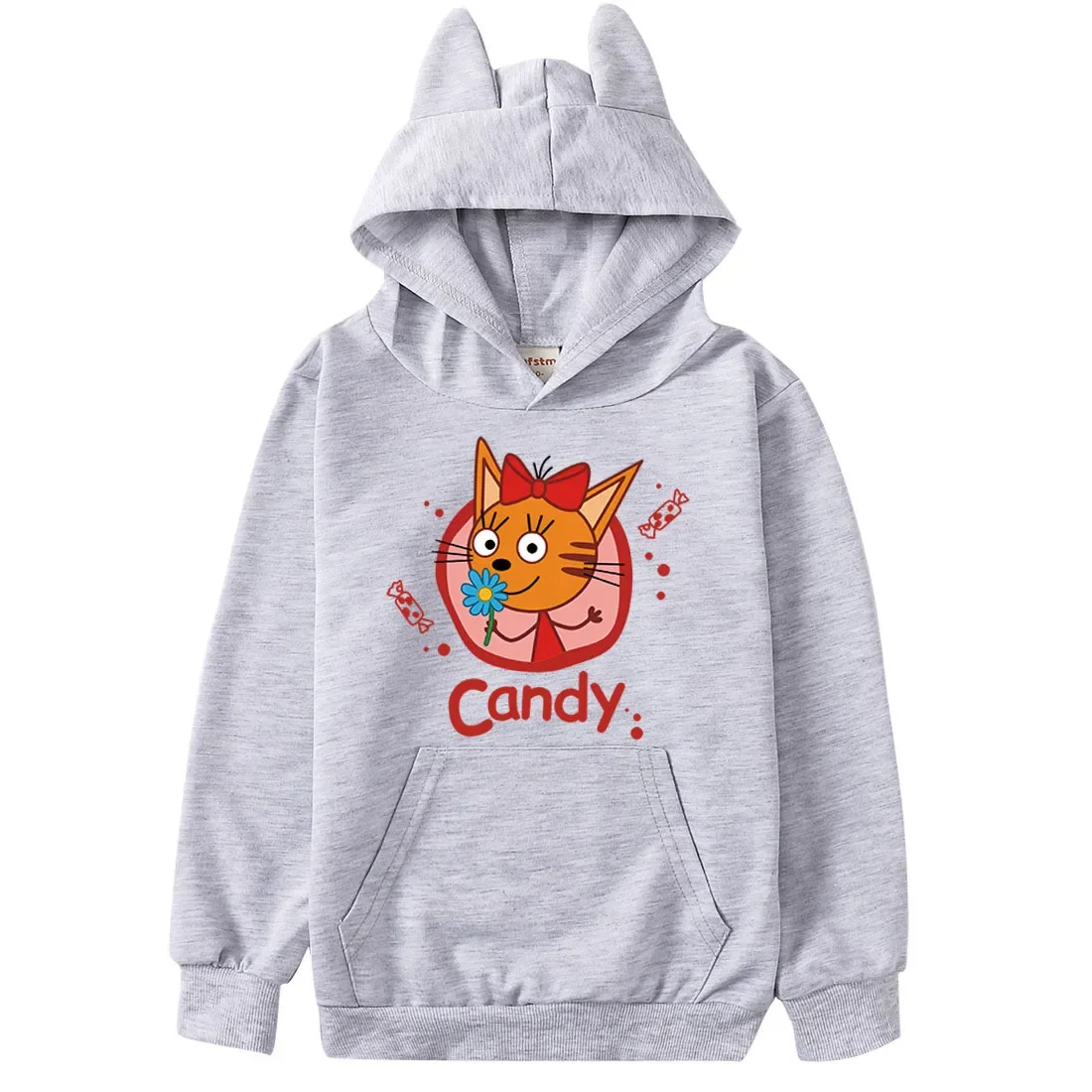 

Kawaii Kid-E-Cats Hoodie Kids Long Sleeve Coats Baby Girls Cartoon SweatShirts Children Hooded Tops Toddler Boys Cute Outerwear