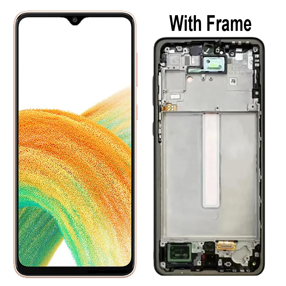 Imagem -02 - Display Lcd Super Amoled com Moldura Digitador de Tela de Toque Adequado para Samsung A33 5g A336 A336b A336u A336e