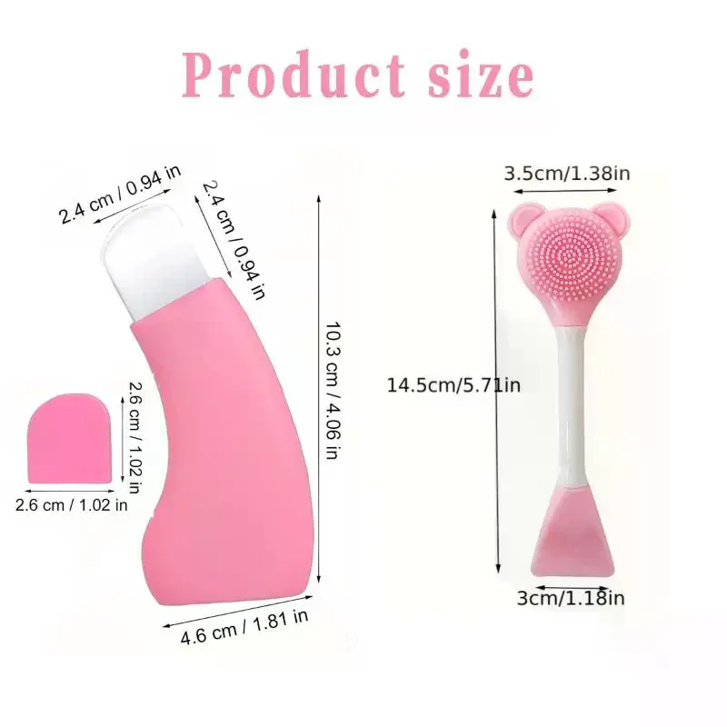 3 uds mascarilla de limpieza Facial de silicona cepillo Multi cuidado de la piel Facial exfoliante exfoliante poros espinillas herramienta de limpieza profunda