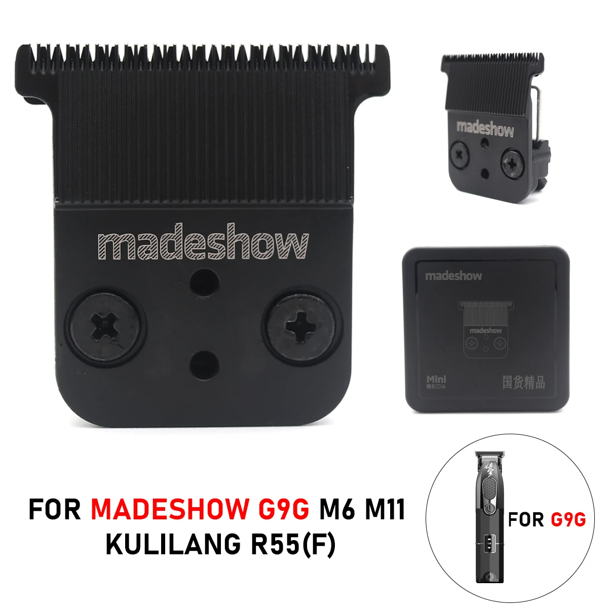 For Madeshow G9G M6 M11 Kulilang R55 Replaceable Cutter Head Professional Hair Clipper 0mm Original Blade Hair Cutting Machine