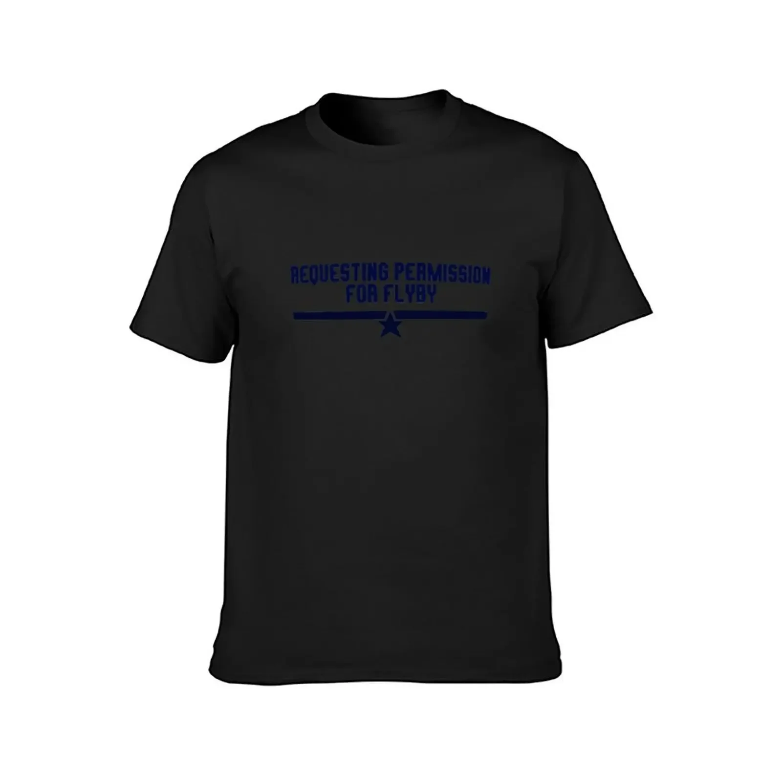 Requesting permission for flyby T-Shirt cheap stuff cotton graphic tees blue archive Short sleeve tee t shirts men