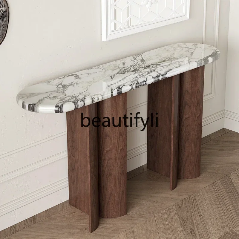 

55Marble entrance cabinet, front door, key storage, partition ornament rack