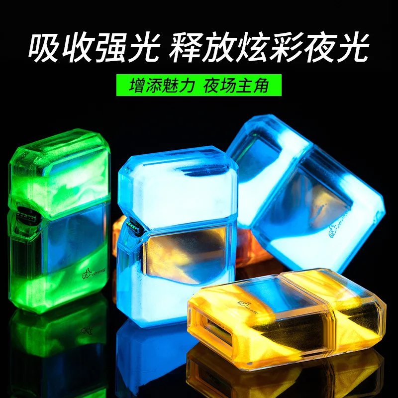 New Creative Luminous Quicksand Lighter Genuine Kerosene Butane Lighter Explosive Waterproof Lighter Gift Trend