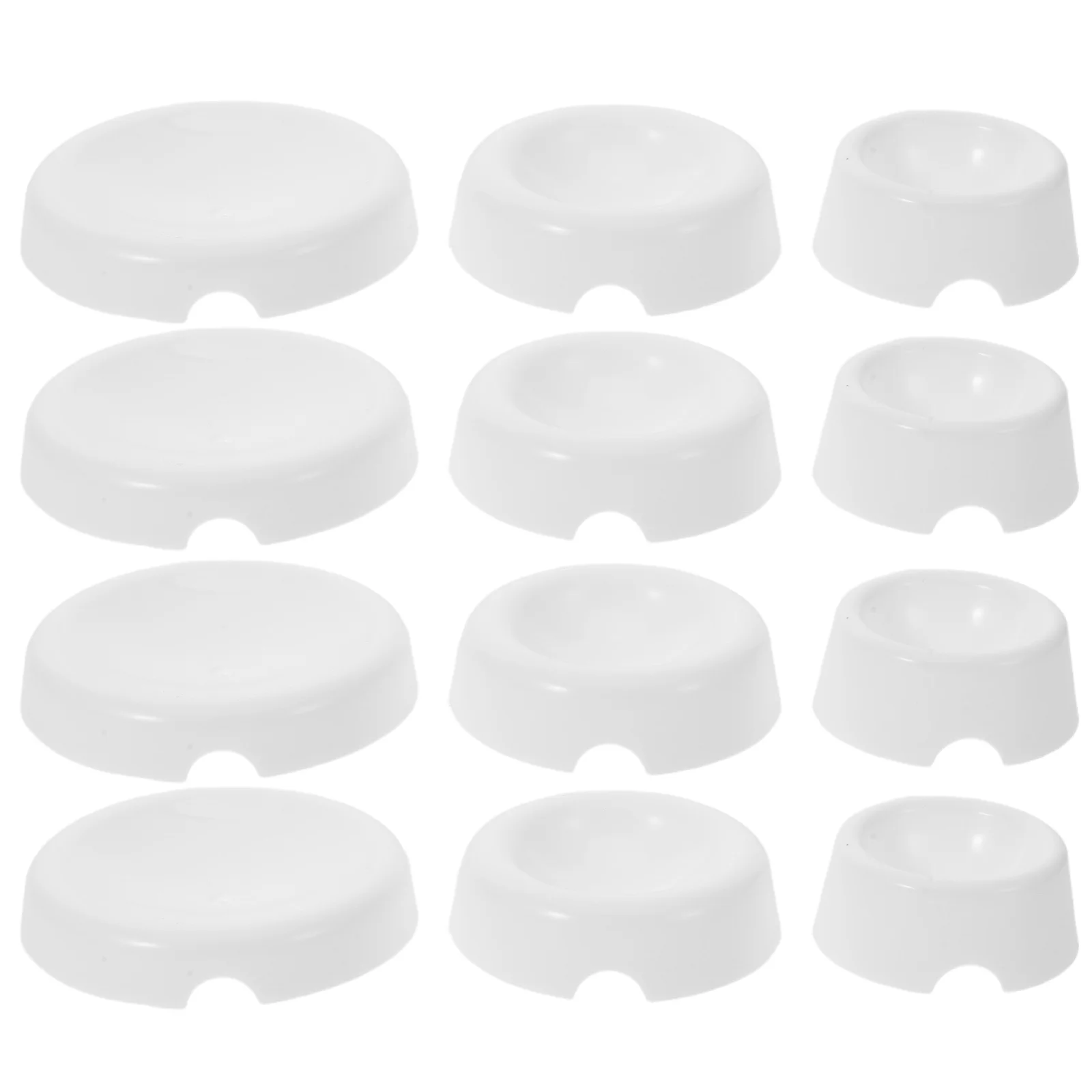 

12Pcs Button Shaped Fondant Mold Flower Tray Plastic Sugarcraft Cake Decorating Flower Forming Holder Gum Paste Drying Rack