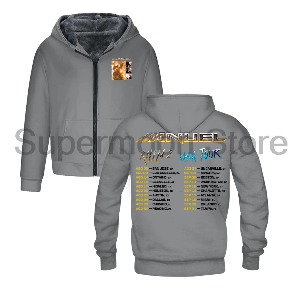 

Anuel AA Real Hasta la Muerte 2 Tour 2025 Zipper Hoodie Unisex Long Sleeve Streetwear Men Women Jacket Parkas Winter Coat