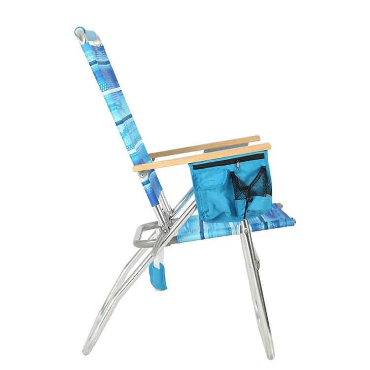 Custom-made, durable, portable, modern Oxford cloth garden beach folding chair, adjustable armrests, reclining and customizable