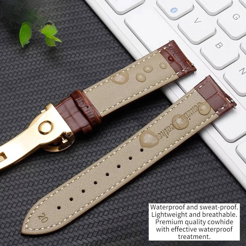 Watch strap genuine leather for original PATEK PHILIPPE GRAND COMPLICATIONS  6104G-001 5227G CALATRAVA GONDOLO calf-leather band