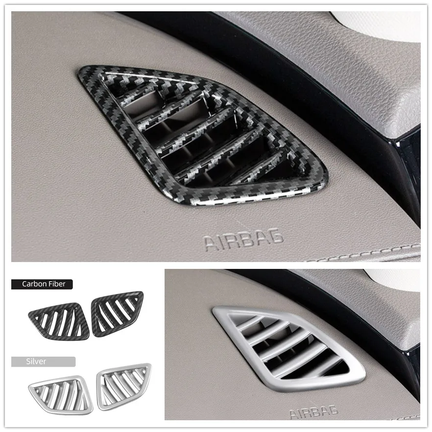 

For Kia Carnival Sedona KA4 2020 2021 2022 2023 Car Dashboard Air Conditioning Vent Outlet Trim Cover ABS Carbon Accessories