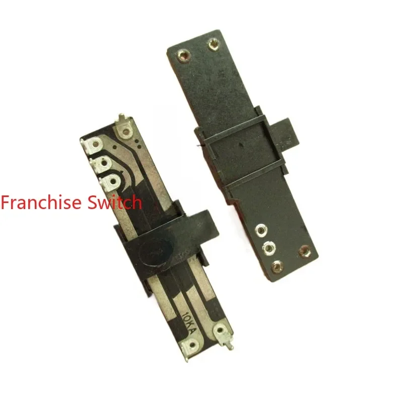 50PCS Gesamtlänge 40MM Schafthöhe 4MM 10K A10K In-line Horizontale Dual Direkt Schiebepotentiometer,