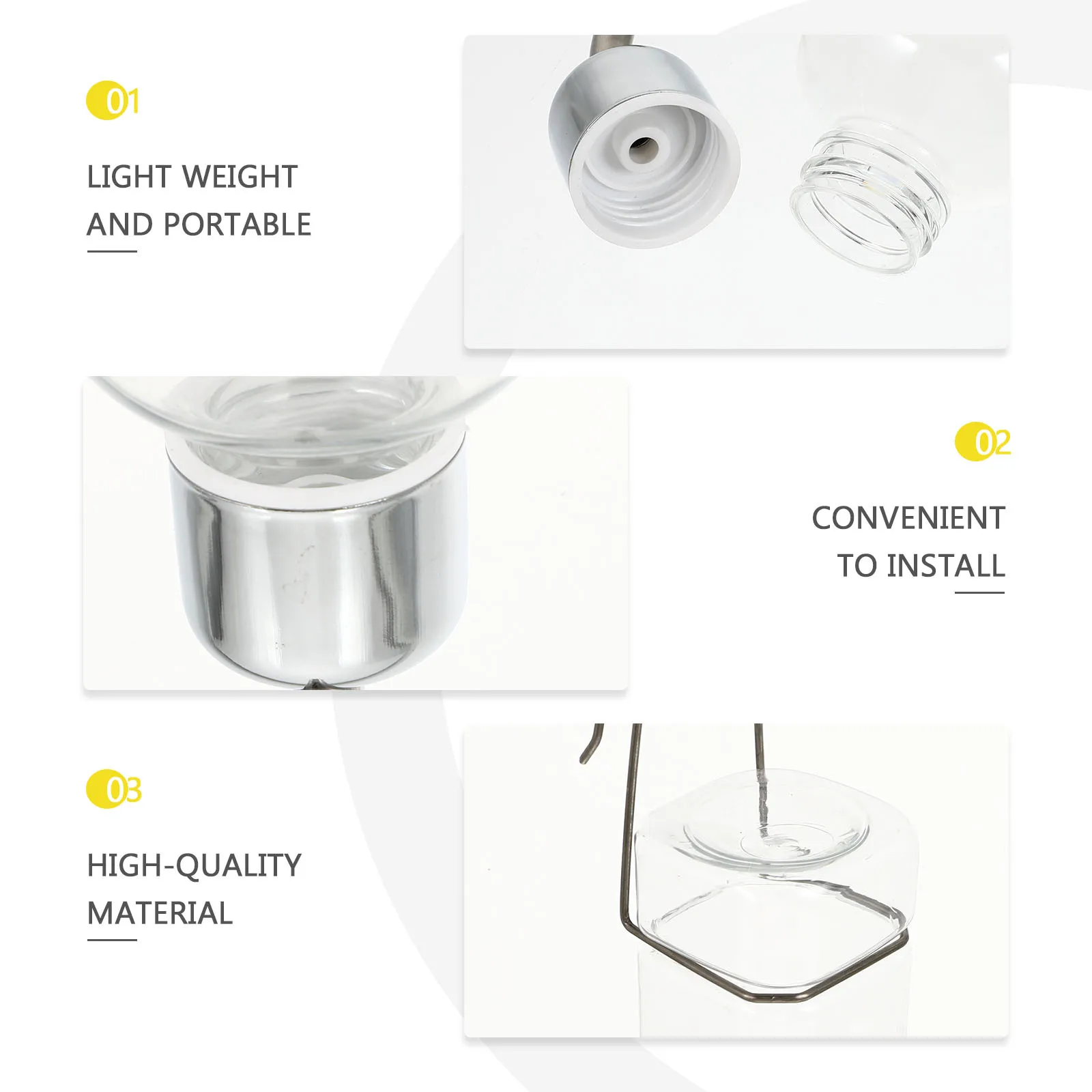 

2Pcs Pet Hanging Water Dispenser Safe Durable Lightweight Automatic Dog Cat Water Drinking Device Pet Food Feeder