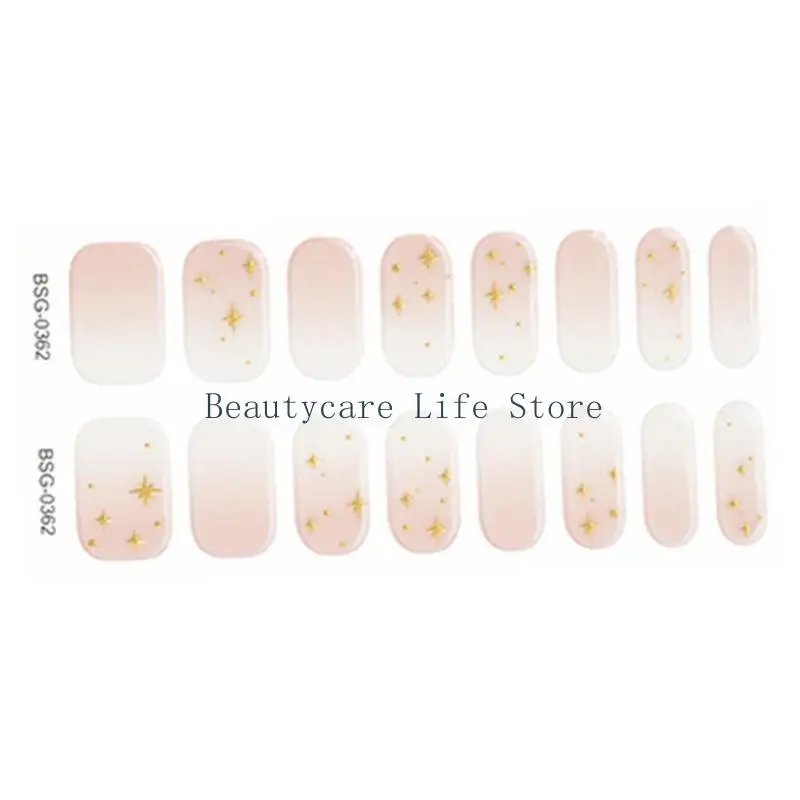 

652C покажите свой стиль с помощью гелевых наклеек для ногтей для любого образа, рождественский подарок