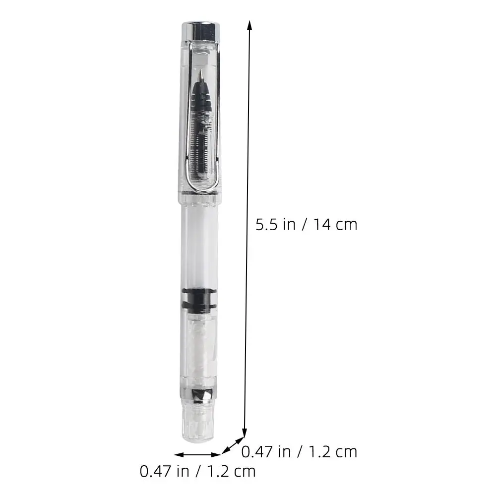 2pcs Fountain Pen Type Neutral Pen Piston Ink Ballpoint Pen Non-Carbon Large Capacity Ink Filling Office Writing Ink Pen Student