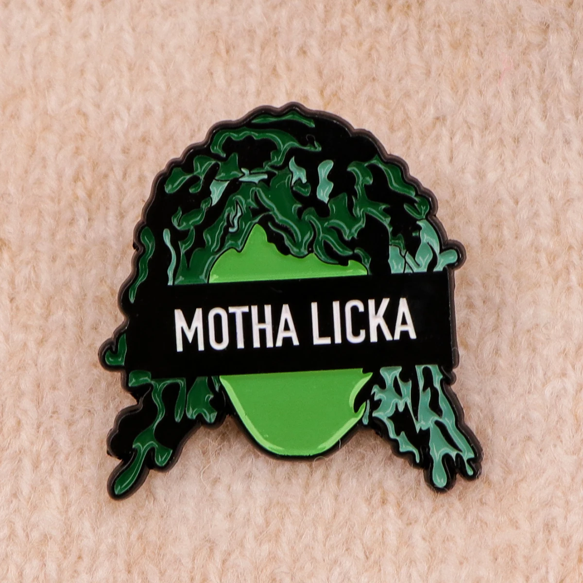 MOTHA LICKA Esmalte Lapela Pin Crachá Pins Chapéus Roupas Mochilas Decoração Acessórios de Jóias Presente