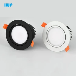 Dimmable LED COB Spotlight Ceiling lamp AC85-265V 5W 7W 9W 12W 15W 18WAluminum recessed downlights round led panel light