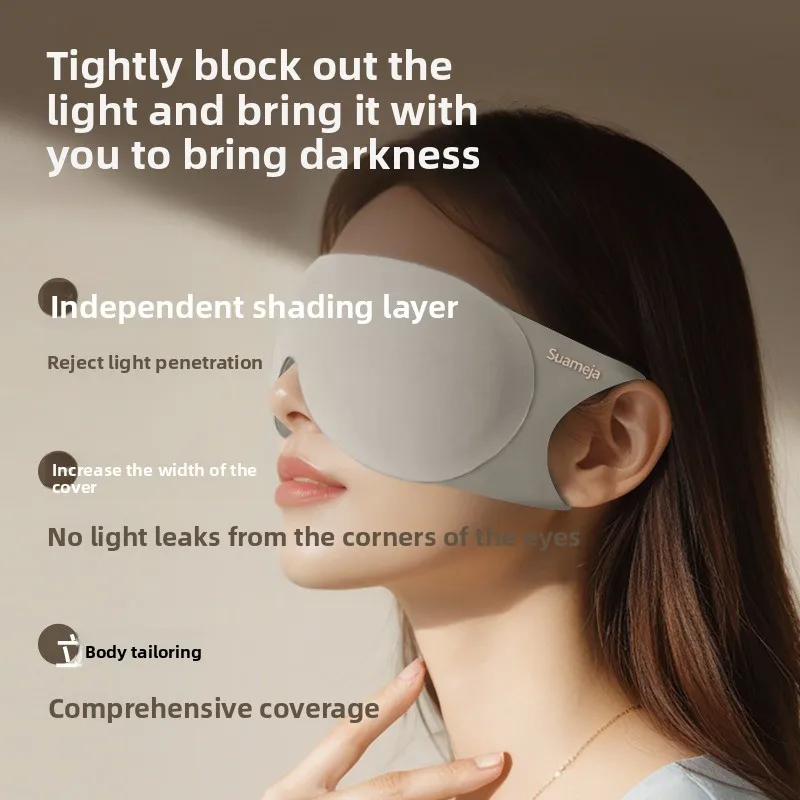 Portable Sleeping Blindfold Soft Light Blocking Eye Mask Comfort Rest Cover for Home Nap Travel Night Sleep Accessory