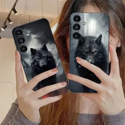 The Wolf  Phone Case For Samsung S24,S21,S22,S23,S30,Ultra,S20,Plus,Fe,Lite,Note,10,9,5G Black Soft Cover