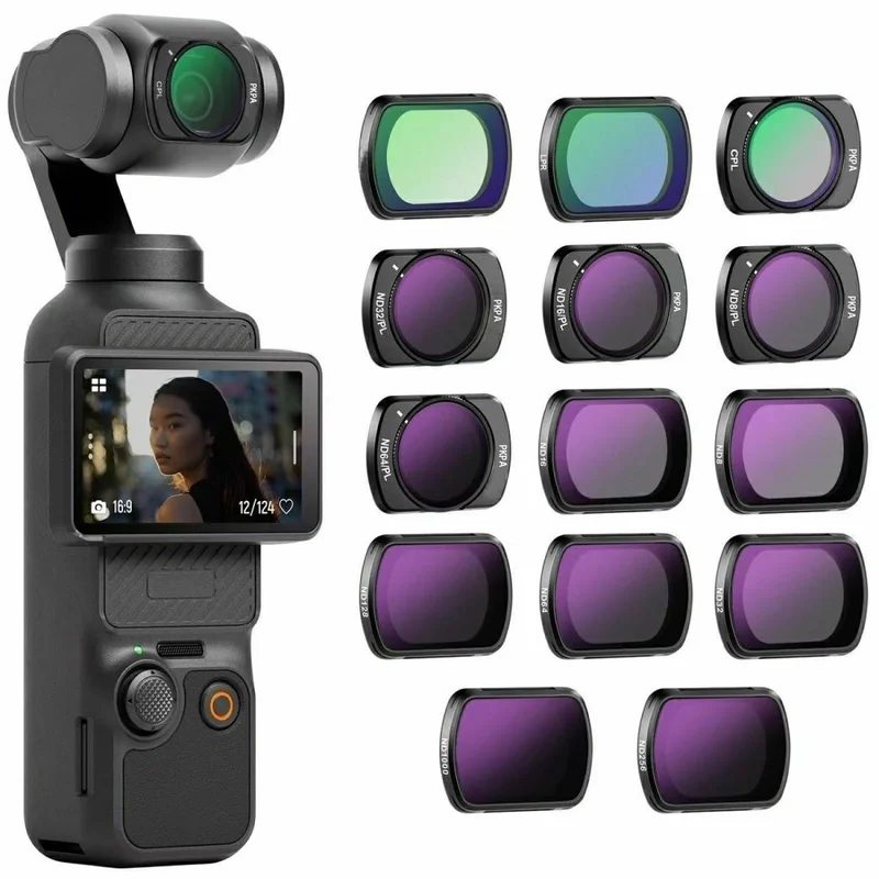 UV Magnetic Filter Kit UV CPL ND8/16/32/64 ND Black Soft Filter Set Camera Lens Drone Accessories  For DJI OSMO POKET3/4
