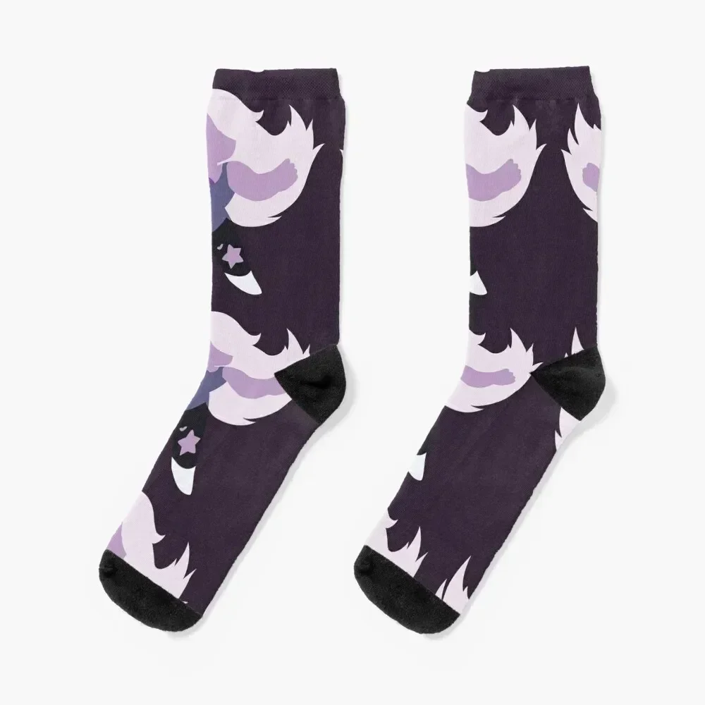 

Amethyst Flouncing Hair Socks with print bright garter Rugby Socks Girl Men's