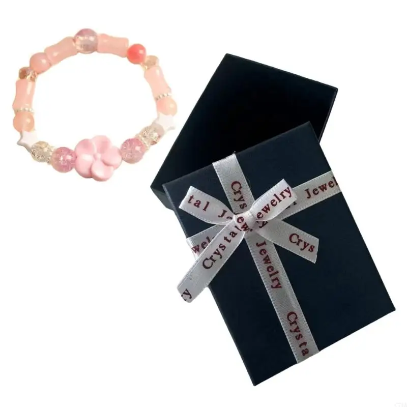 Handcrafted Flower Bracelet Enhancing Mood and Styles Accessory for Women C71A