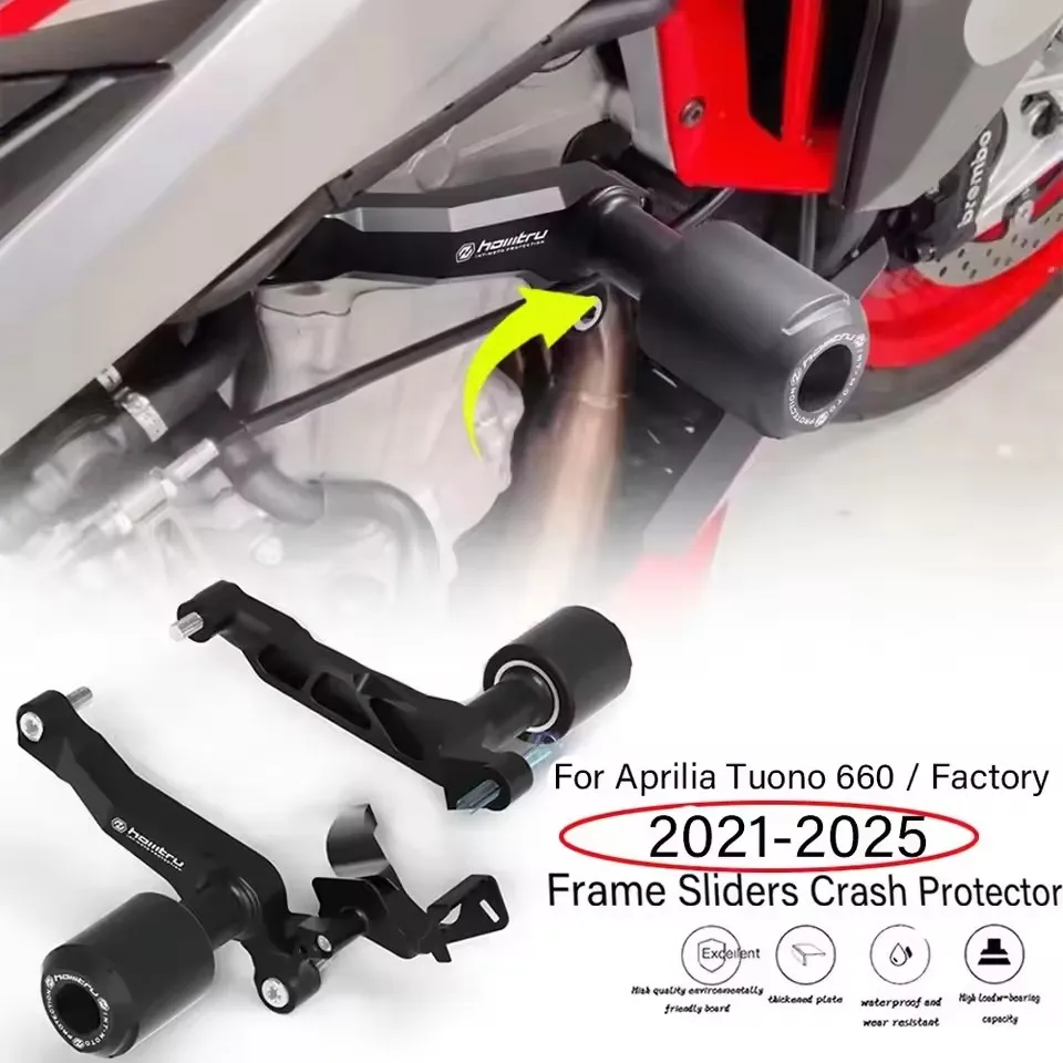 For Aprilia Tuono 660 / Factory 2021-2025 Crash Protector Motorcycle Frame Sliders CNC Aluminum Alloy Motorbike Safety Equipment