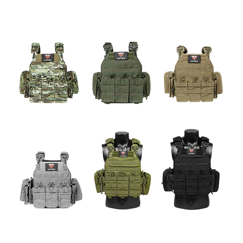 Outdoor Military Molle Quick Release Training Tactical Vest Hunting Light Weight Adjustable Vest CS Equipment Tactical Accessori