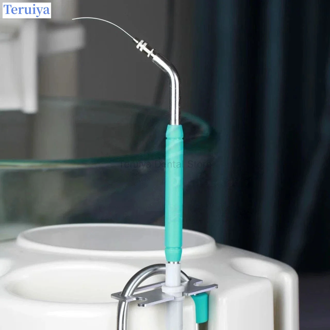 Premium Rhodium-Plated Dental Saliva Ejector Mouth Mirror | Dentist Assistant Essential Tool