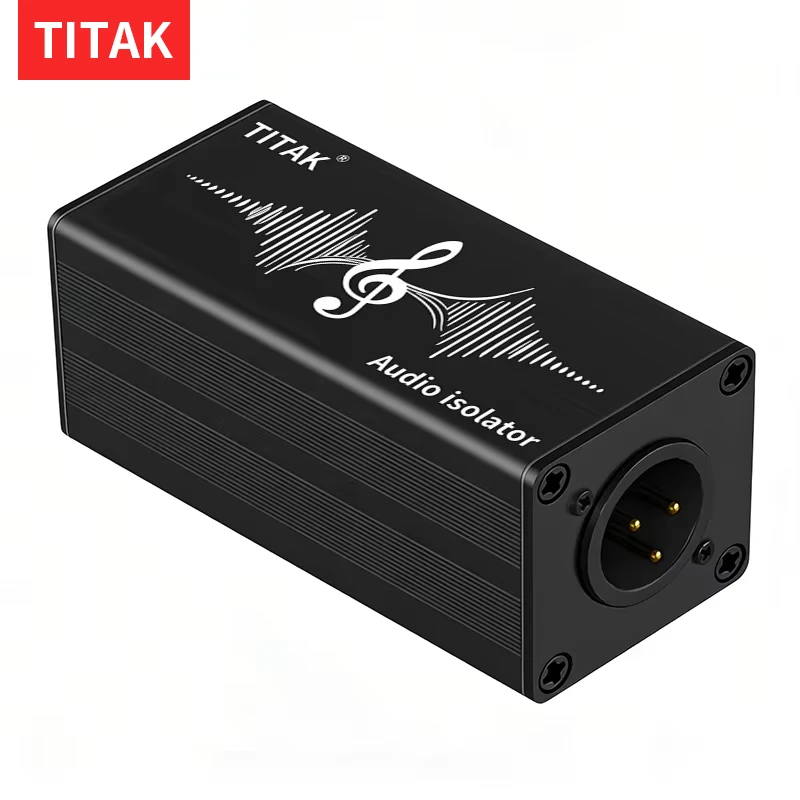 1Pcs Portable TITAK Audio Isolator Ground Loop Noise Eliminator for Studio Recording Live Stage Conference Audio System