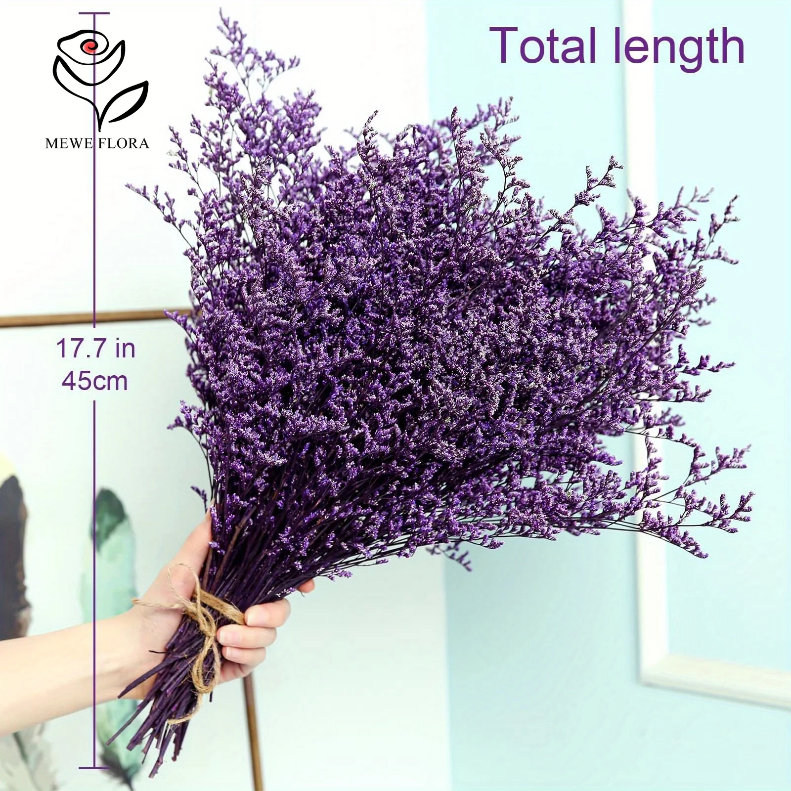 Natural Preserved Flower Dried Limonium Bouquets for Wedding Decor Valentine's Grass Boho Home Table Decor Christmas Decoration