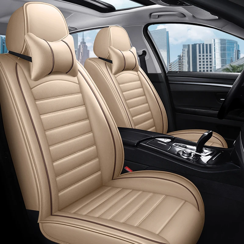 Breathable leather wear-resistant all surrounding cushion car seat cover four seasons universal personality for men and women