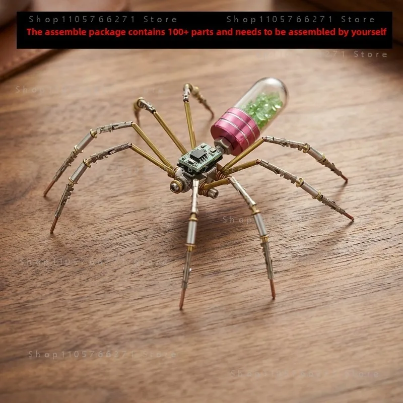 Cyberpunk Mechanical Spider Metal Model Stainless Steel Joint Figure Decor