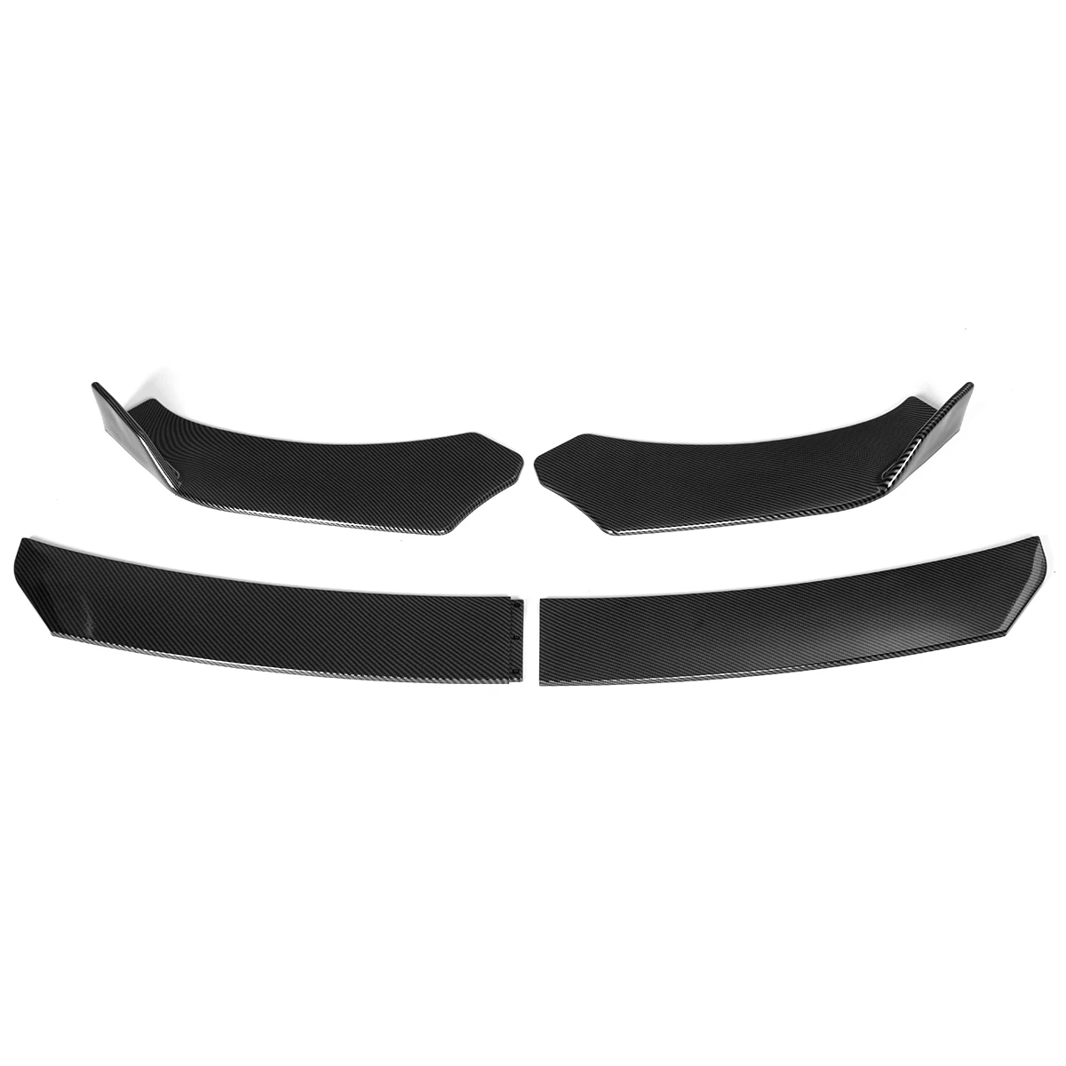 177cm Universal Front Bumper Lip For FORD Mustang GT Focus w/ Support Rod Side Spoiler Splitter Body Kit Guards Car Accessories