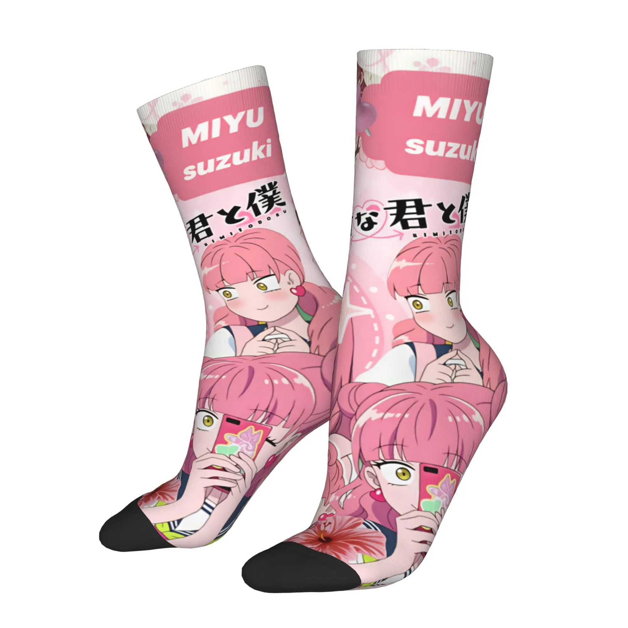 Fashion M-Miyu S-Suzuki Anime Socks Men Women Warm 3D Print Manga Sports Football Socks