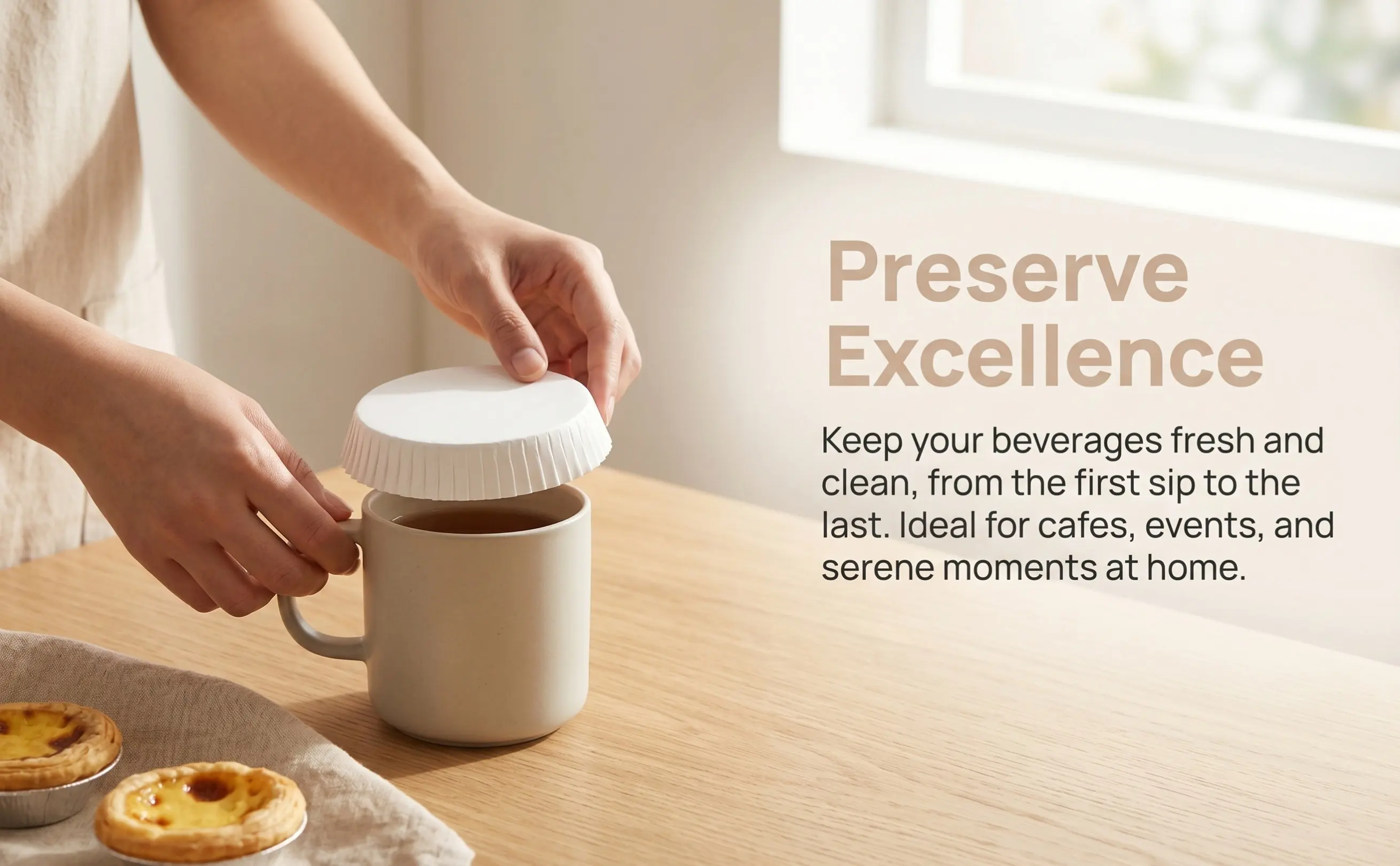 100Pcs Coffee Cup Paper Lid Glass Cover For Property Manager Disposable Lids Splash Proof Leak Tea Latte Cappuccino