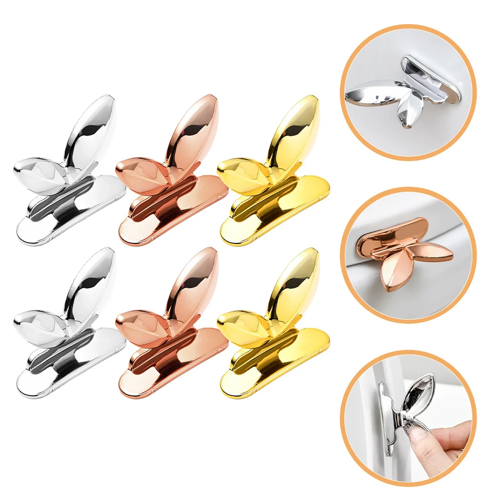 

6Pcs Toilet Lid Lifter Rose Gold Gold Silver Acrylic Adhesive Seat Cover Opener Tool for Clean Bathroom Use Avoid Touching