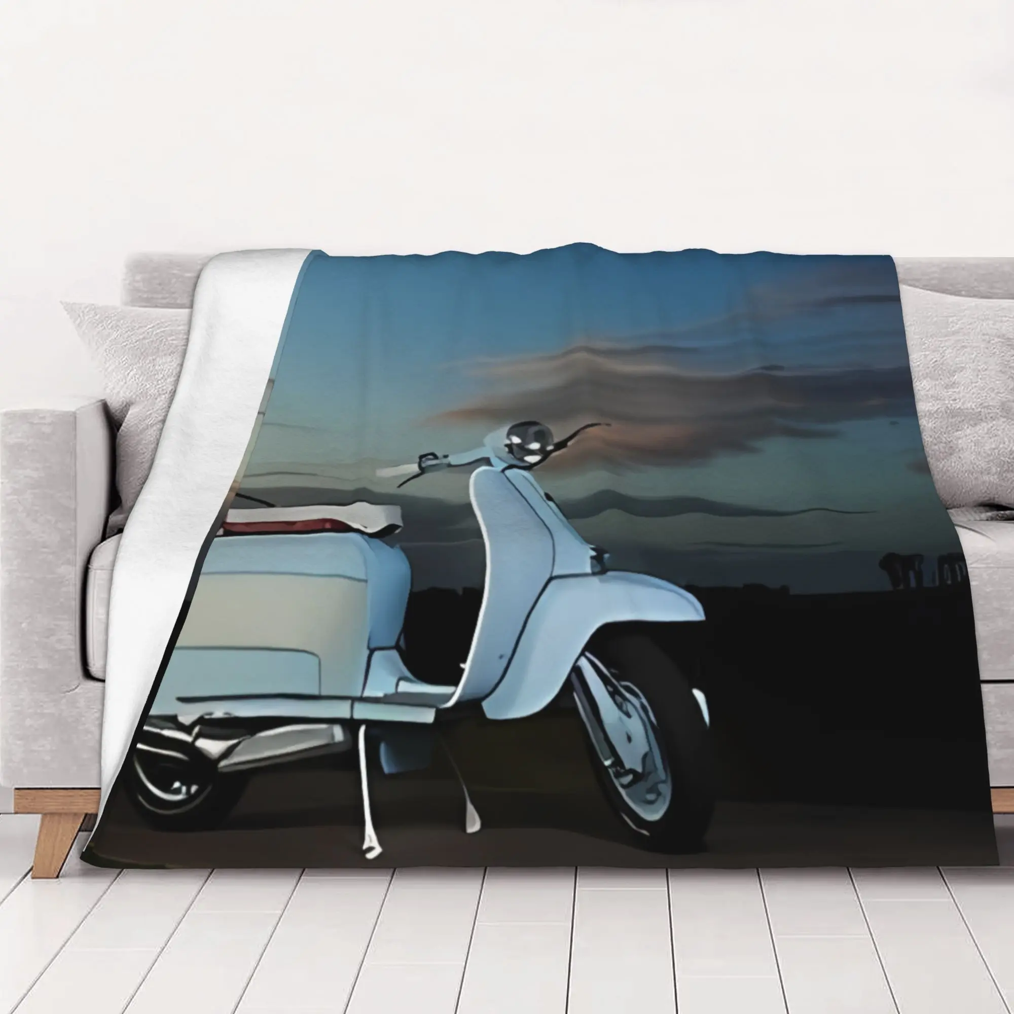 1PC home Cute Room Decor Lambretta LI SIII Blanket Throw Blanket Lambretta Novelty Warm Blanket All Season