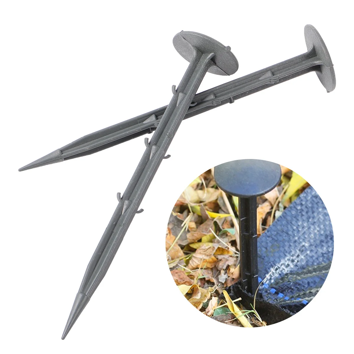 

50pcs Garden Greenhouse Film Stakes Anchors Set Lightweight Plastic Ground Pegs For Greenhouse Film Fixing Landscape Stakes