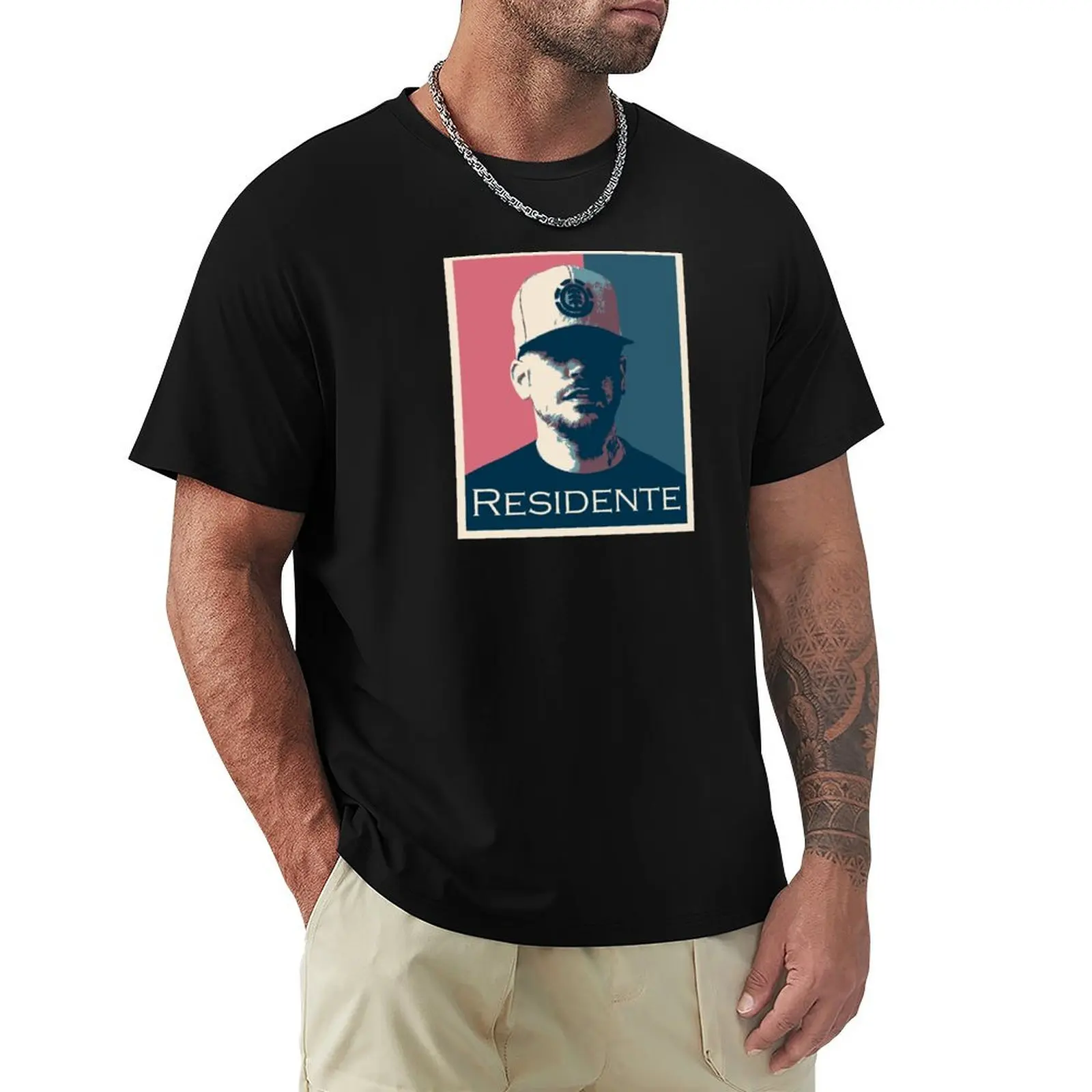 Camiseta con diseño de retrato de Residente Jbalvin, Residente Rapper, Residente Trend, camiseta con estampado sencillo