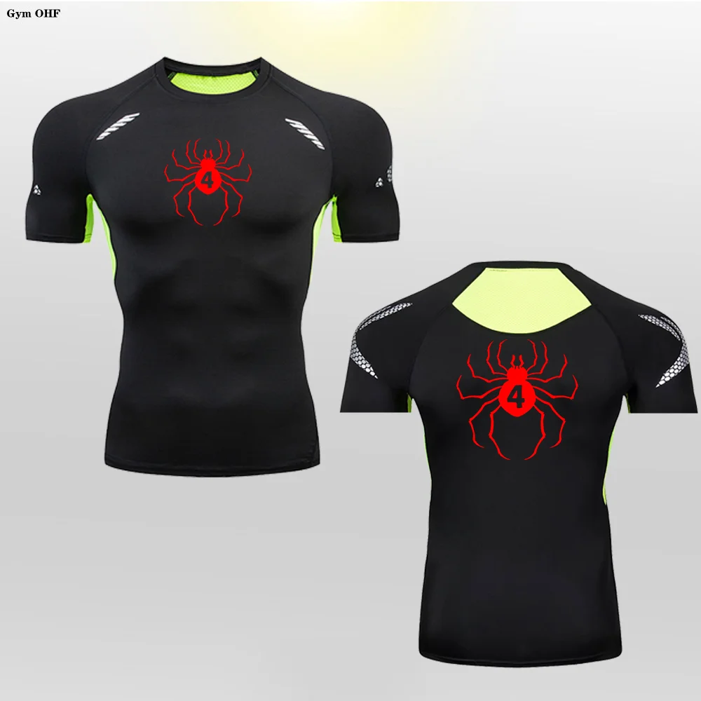 Spider męski strój kąpielowy t-shirt do pływania ochrona plaży stroje kąpielowe straż z długim rękawem surfingu strój do nurkowania t-shirty do