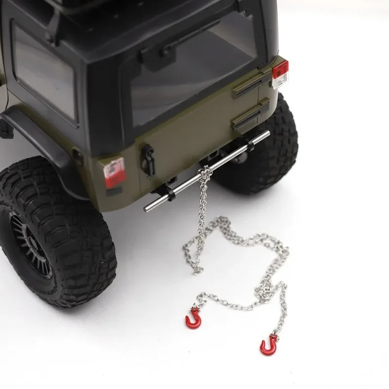 Metalen Voor- en Achterbumper met Trekhaak voor Trxs TRX4 Axiale SCX10 LCG Chassis 1/10 RC Crawler Auto Upgrade Onderdelen Accessoires