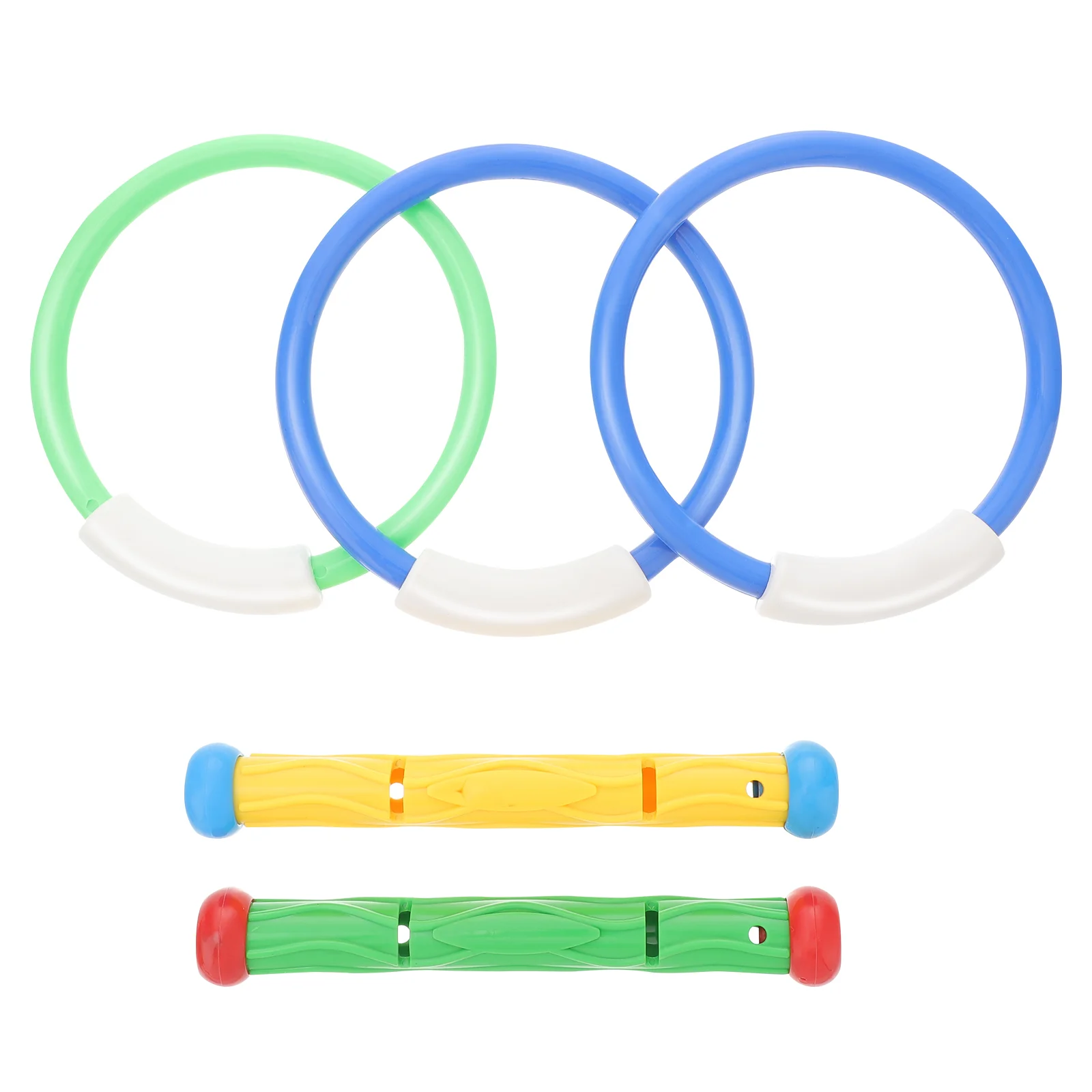 5 PCS Colorful Diving Sticks Pool Sink Diving Ring Toys Swimming Pool Toys for Kids Diving (Random Number and Color)