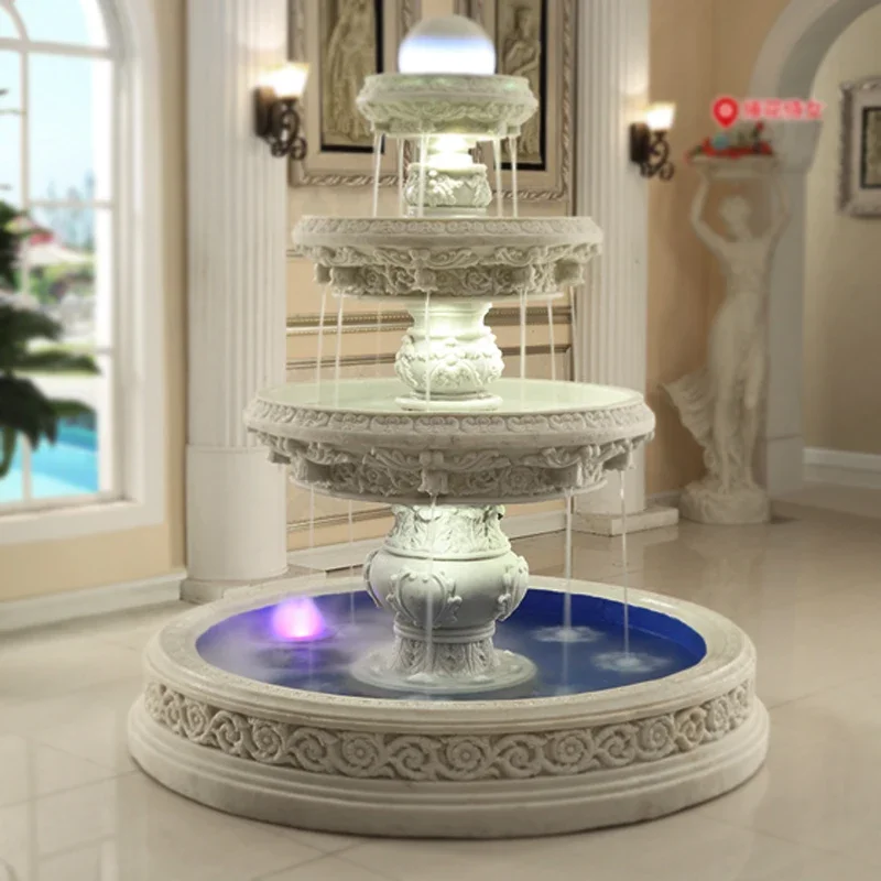 Large European-Style Water Fountain Hotel Water View Garden Fish Pond Landing Fortune Fengshui Ball Spray Pond Landscape