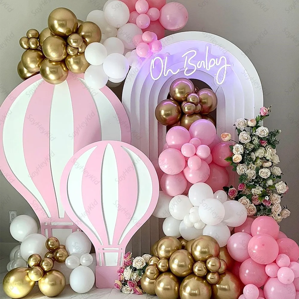 110Pcs Pink Balloon Garland Baby Shower Balloons Arch Kit 18/36Inch Hot Balloon Cutout Birthday Wedding Party Decor Photo Prop