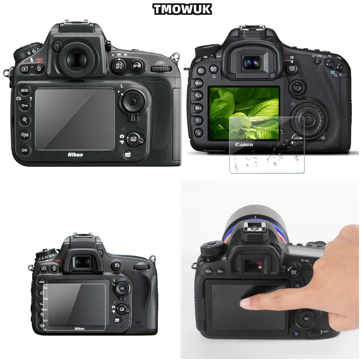 

For Nikon D7100 7200 D5000 D750 D760 D5 D600 D610 D800 D800E - Anti-Glare 9H Tempered Glass, Military Grade LCD Privacy Film