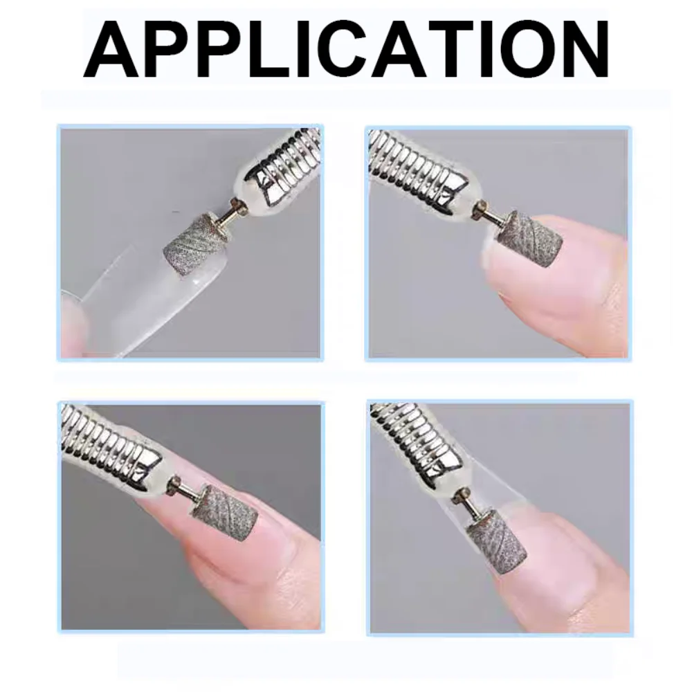 Grandes faixas de lixamento de unhas profissional manicure ótimo ajuste 100 unidades/pacote para removedor de esmalte em gel