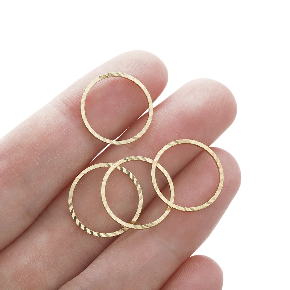 Brass Round Open Bezel Frame Connector Circle Hollow Link for DIY Earrings Necklace Bracelet Jewelry Making Resin Craft Supplies