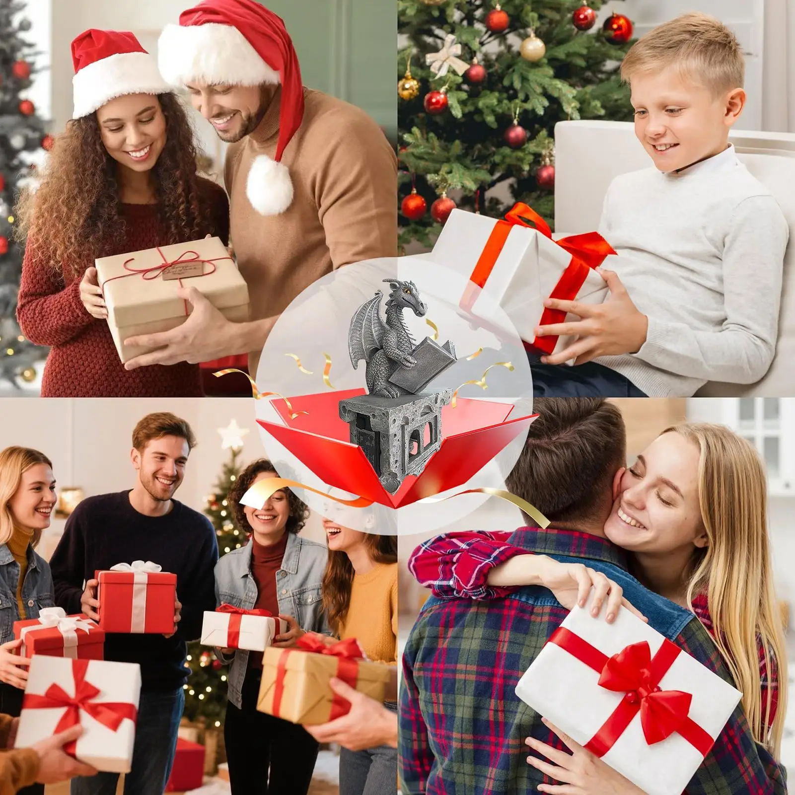 

Dragon Statue Solar Lamp Wall Mount Reading Book Dragon Decor Solar Lights For Porch Patio Yard Garden Lawn Pathway Landscape