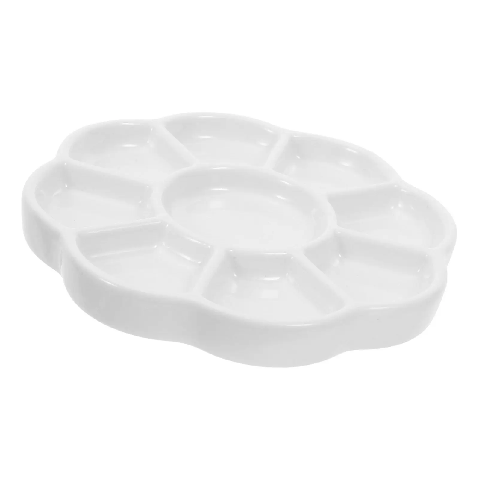 Heavy Duty Ceramic Color Mixer Tray Spacious Pigment Dish for Watercolor Painting Ink Dispensing Artists Students Designers