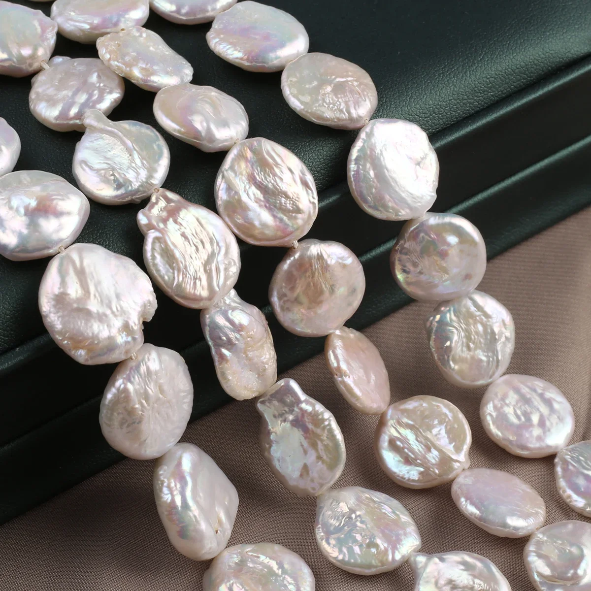 Natural Pearl Baroque Button Beads Exquisite Shape Elegant Appearance for DIY Jewelry Making Handmade Bracelet Necklace